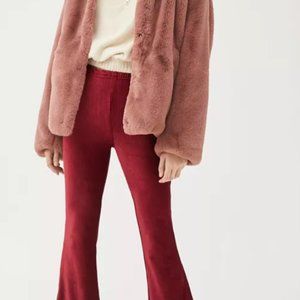 Urban Outfitters Flare Burgundy Velvet Pants